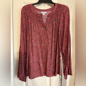 Boho Croft & Barrow blouse Size XXL